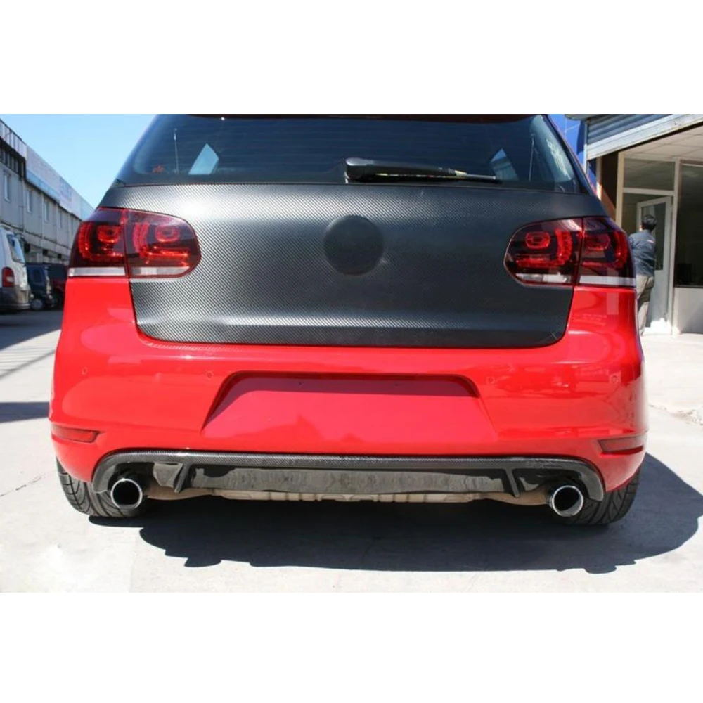 Диффузор для заднего бампера из углеродного волокна спойлер Volkswagen VW Golf 6 VI MK6 GTI 2010