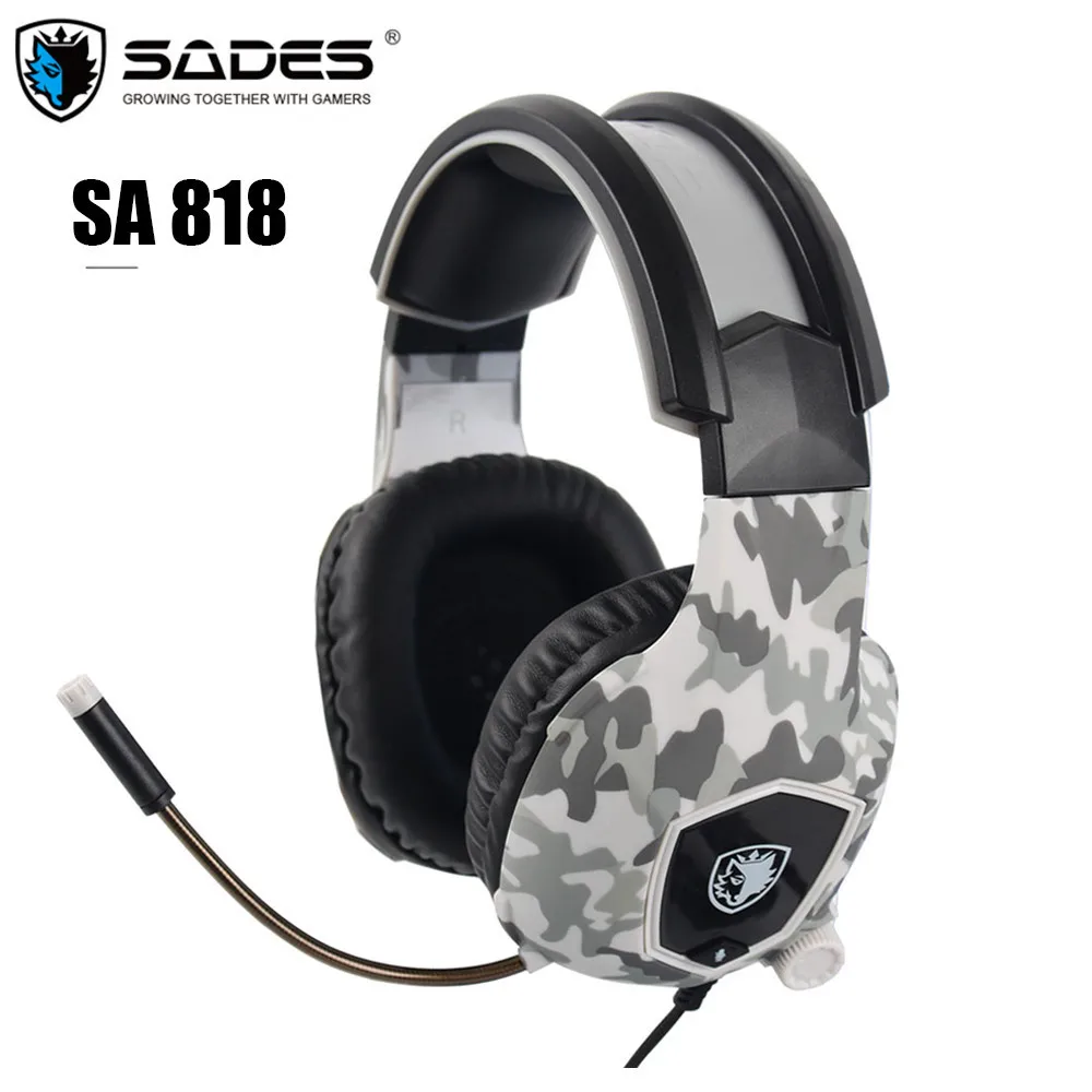 SADES SA-818 3 5 мм Проводные игровые гарнитуры наушники с шумоизоляцией Наушники