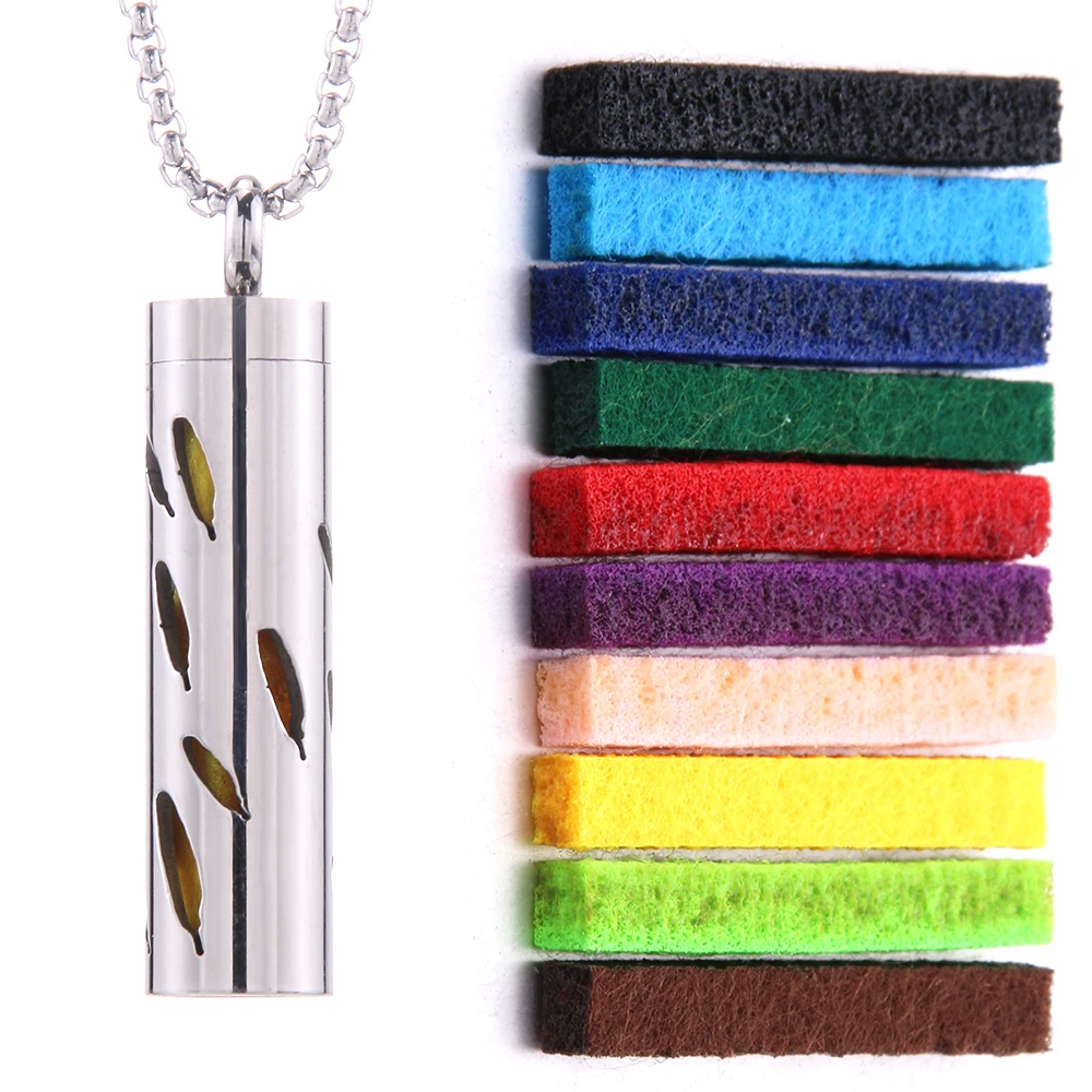Aromatherapy Diffuser Necklace - Stainless Steel Open Locket with Essential Oil Scent