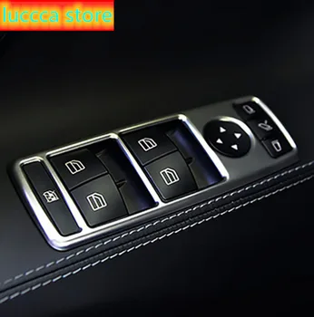 

4 PCs car window lift switch button cover for Tesla S X switch box hand switch housing model 2014-