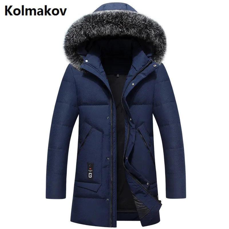 Winter Men's Clothing White duck down Hooded Men's zipper Down Jacket men high quality Winter Coat Thick Jackets for man