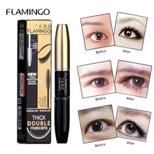 Фламинго, Двойная Тушь для ресниц, женская, водостойкая, толстая, длинная, кудрявая, профессиональная косметика, густая, для завивки глаз, макияж, подарок девушке, 6208