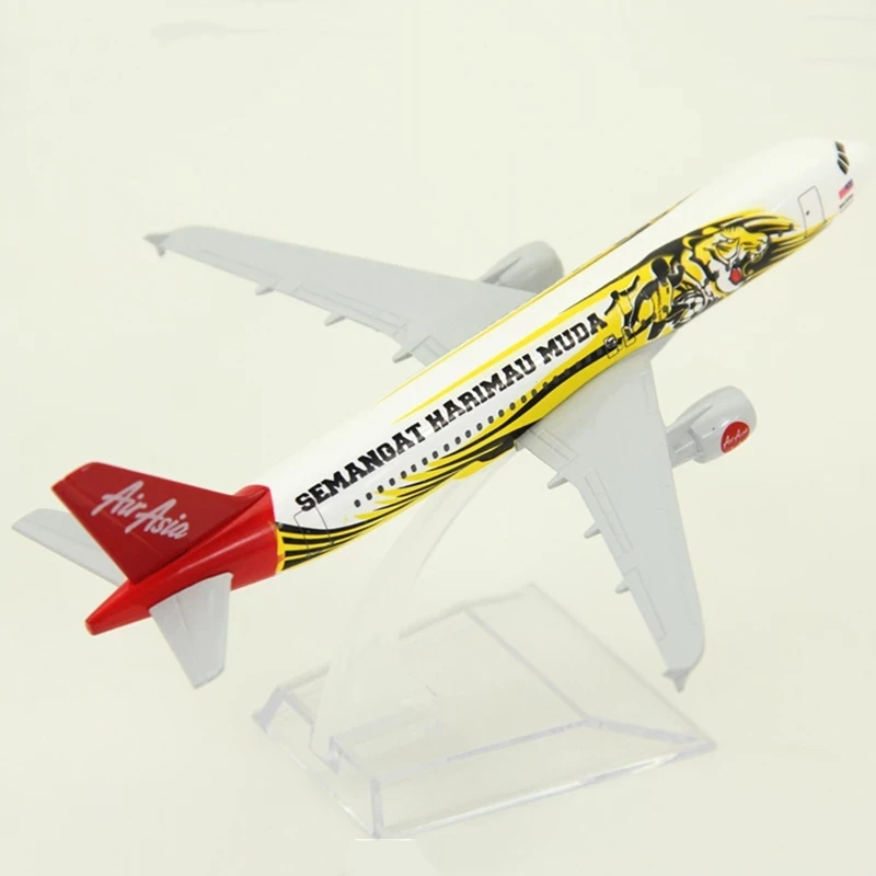 

16 см 1:400 масштаб Air Asia Airbus A320 Tiger модель самолета красочная окраска для самолетов модель самолета коллекционная