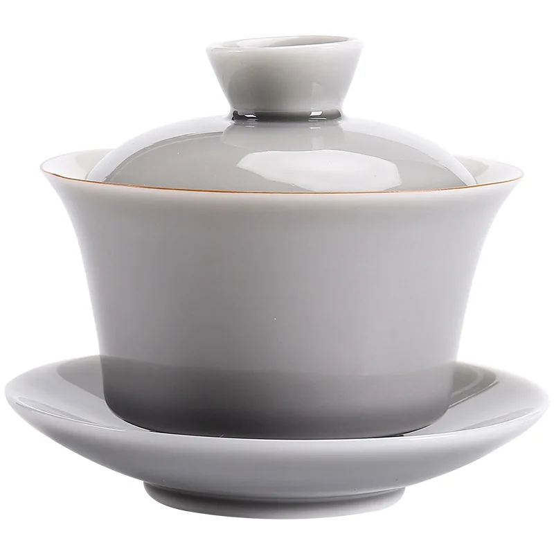 Glaze Lid Bowl Japanese Style Handmade Ceramic Gaiwan Tea Cup Tea Bowl Kung Fu Set Chinese Gaiwan