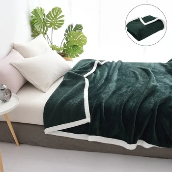 

Warm Blankets Fleece Super Warm Soft Blanket Throw on Sofa Bed Cover Square
