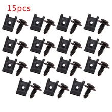 

Bumper U-type Clips Car Fasteners Fitting Metal Side Skirts With Screws