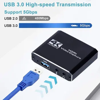 

NEW 4K 1080P HDMI Video Capture Card USB 2.0 Recorder Box Device For Live Streaming Video Recording