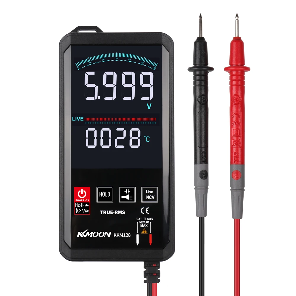 Цифровой мультиметр KKmoon KKM126 KKM128 тестовый er с тестовыми проводами 4 7 дюйма