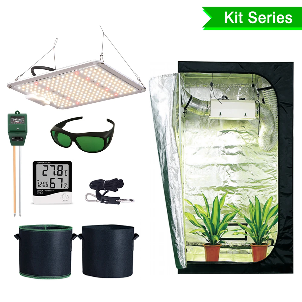 Led Grow Light Kit Indoor Plant Light Hydroponics Grow Tent Kit Grow Room Box 