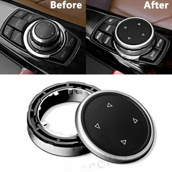 

High Quality Car Media Knob Cover Trim Black Button For BMW F10 F20 F30 iDrive