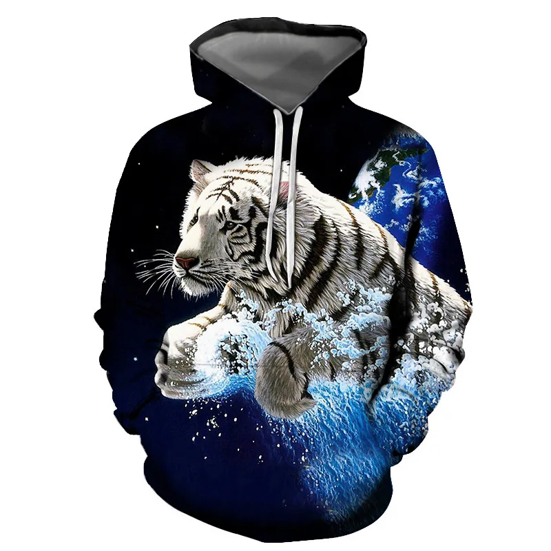 

2021 AliExpress Hot Sale Personalized Mighty Lion King 3D Digital Printing Men's and Women's Casual Hooded