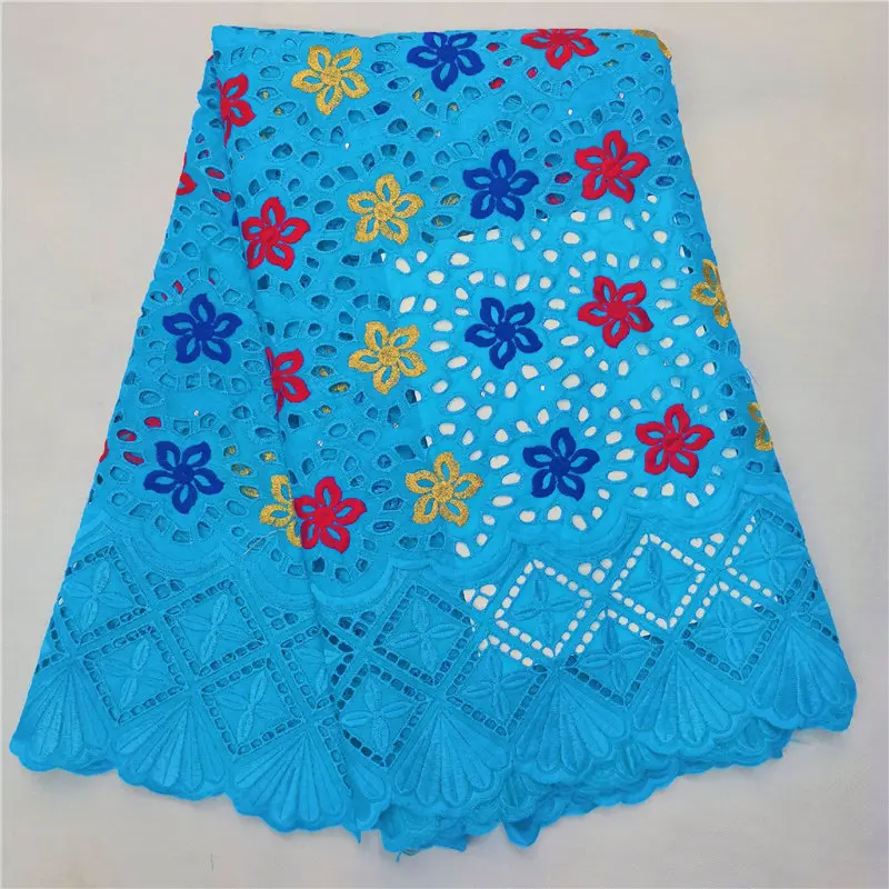 blue color Polish Cotton Lace For Men African Voile Lace Swiss Polish Fabric High Quality 5 Yards Per Piece Hot Sale blue color Polish Cotton Lace For Men African Voile Lace Swiss Polish Fabric High Quality 5 Yards Per Piece Hot Sale