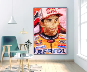 

marc marquez canvas poster Wall Decor No frame