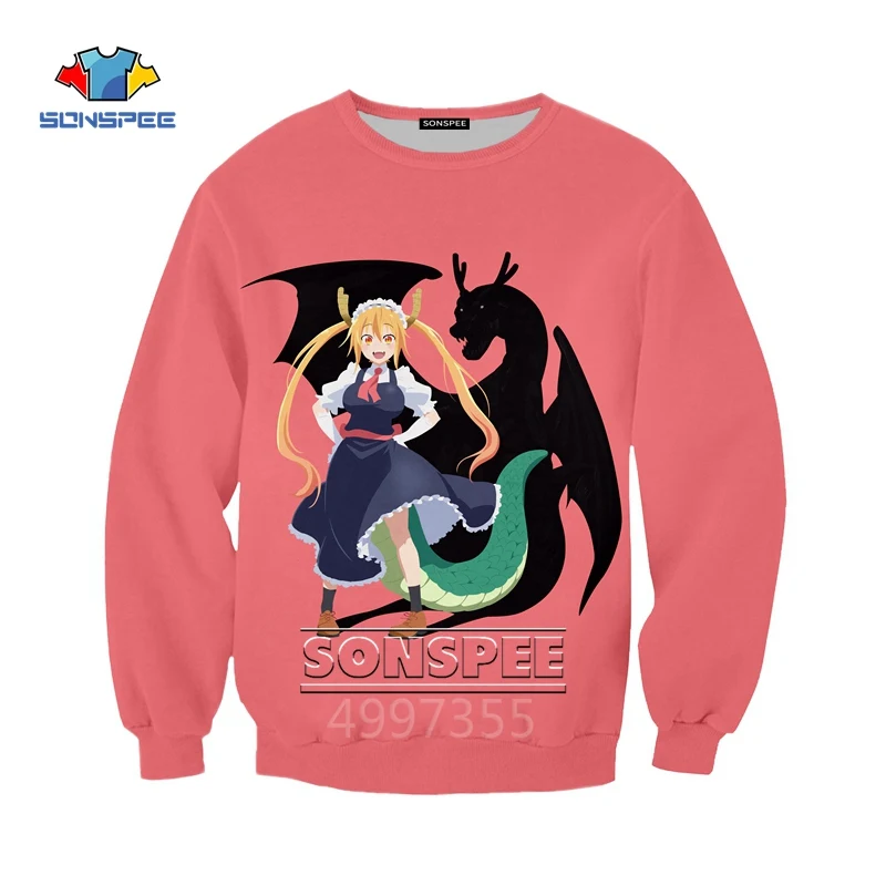 SONSPEE Miss Kobayashi's Dragon Maid 3D print Kid Sweatshirt Boys Girls Teens children's Clothes Tops long Sleeve pullover SW130 - Цвет: 9