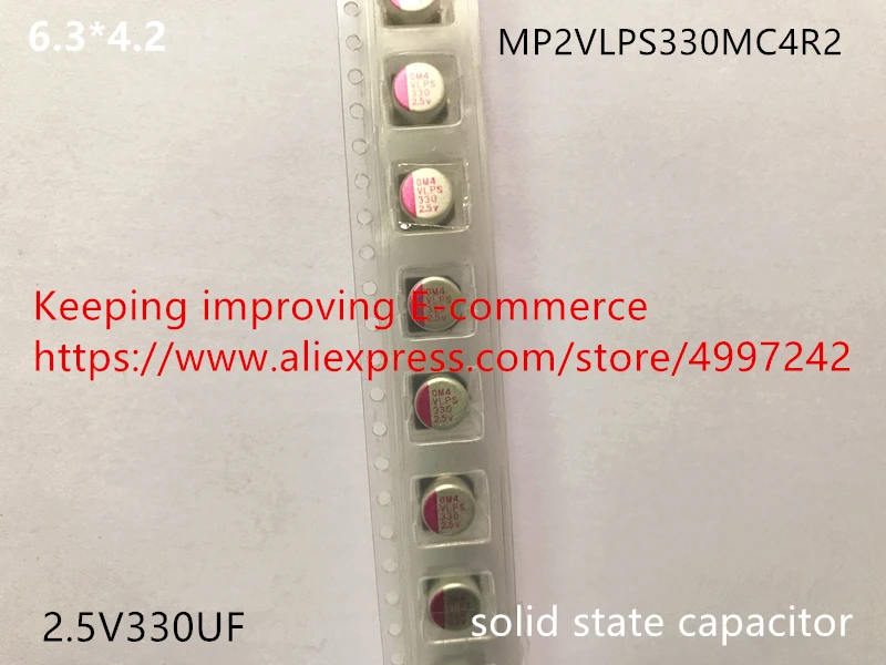 Оригинальный новый 100% импортный MP2VLPS330MC4R2 2.5V330UF 6 3*4 2 SMD твердотельный конденсатор