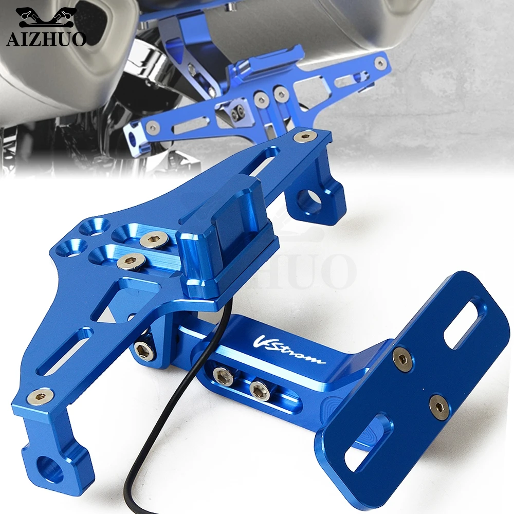 Moto Regolabile Numero License Plate Frame Supporto Della Staffa Per Suzuki Dl650 V-Strom Dl 650 1000 Vstrom 2004-2010 2005 2006