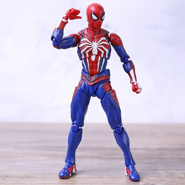 Contratado Asesorar subterráneo Juego de PS4 Spiderman Advanced Suit Ver. Figura de acción de PVC SHF Spider  Man, modelo de juguete _ - AliExpress Mobile