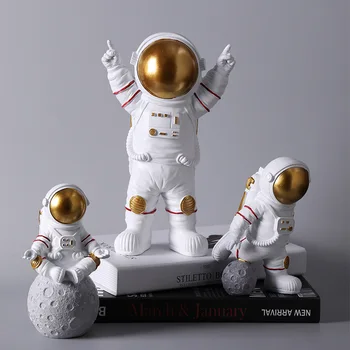 

NORDIC CREATIVITY ASTRONAUT DECORATION RESIN CRAFTS CHILD ROOM TV CABINET SOFT OUTFIT ACCESSORIES SESKTOP SCULPT ADORNMENT GIFT