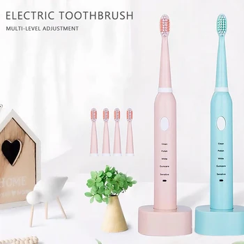 

Powerful Ultrasonic Electric Toothbrush USB Rechargeable Tooth Brush Adult Waterproof Ultrasonic Automatic 5 Mode