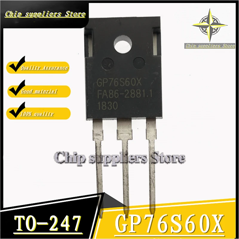 고출력 전계 효과 트랜지스터, Nwe 미세 재료, 100% 품질, 5 개 10 개 // GP76S60X TO 247 ...