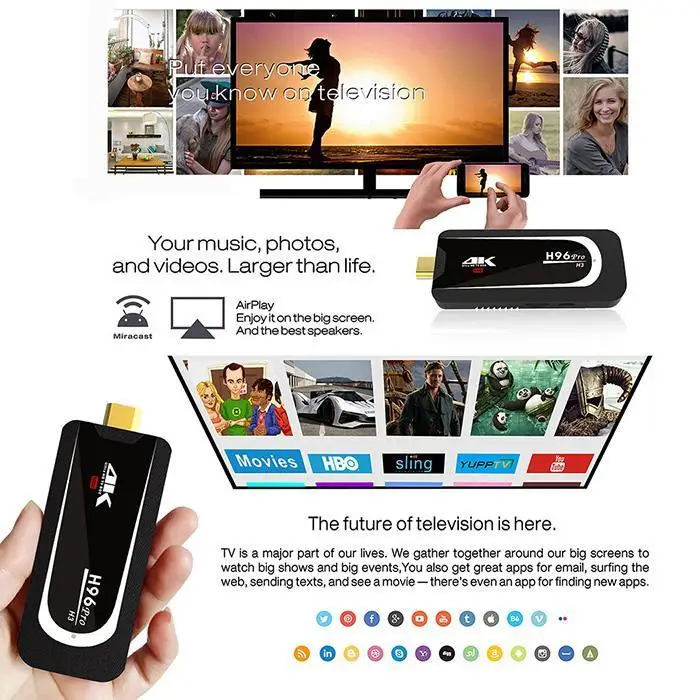 H96 Network Set-top Box Quad-core Dual HD TF, U disk WiFi Multi-language Bluetooth TV Kit 4.0 S905X Android 7.1