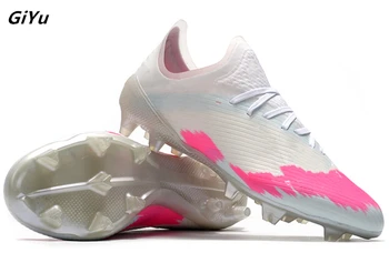 

New Model White Pink Turf White Men Soccer Shoes Football Cleats Training Football Boots Sport Sneakers Wholesale