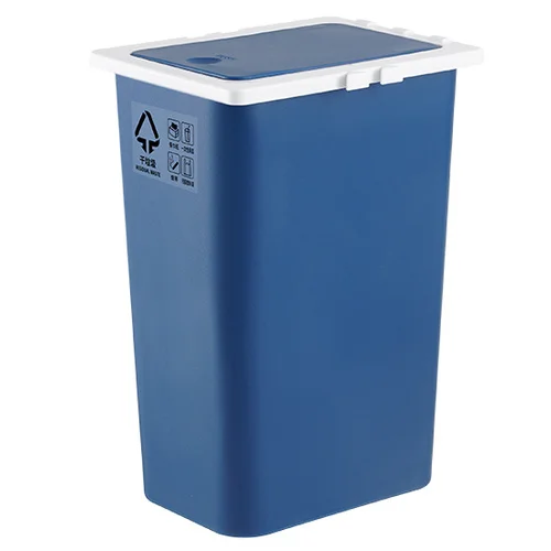 Может быть подключен к влажной и сухой классификация мусорное ведро для мусора домашняя Гостиная Ванная комната с крышкой большая емкость под мусор mx917104 - Цвет: Синий