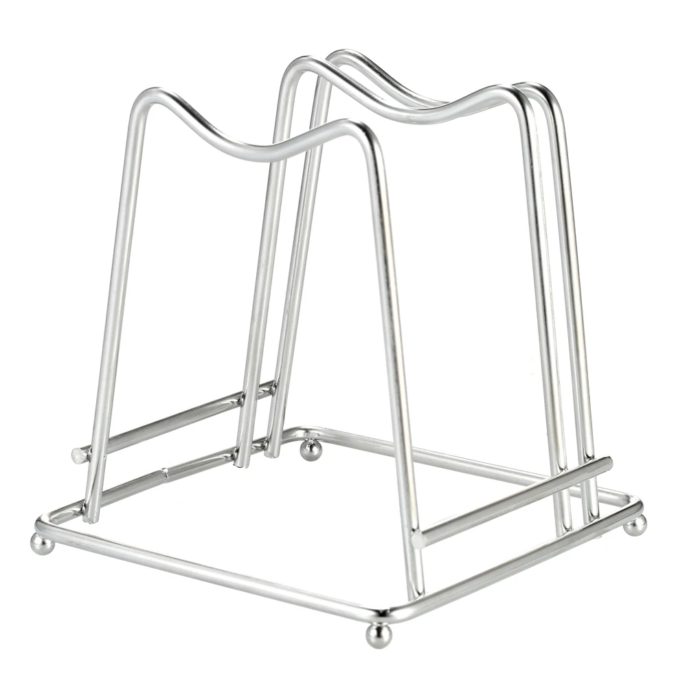 Stainless Steel Kitchen Rack Chopping Board Stand Rack Kitchen Household Organizer Pan Cover Storage Shelf Pot Lid Holder
