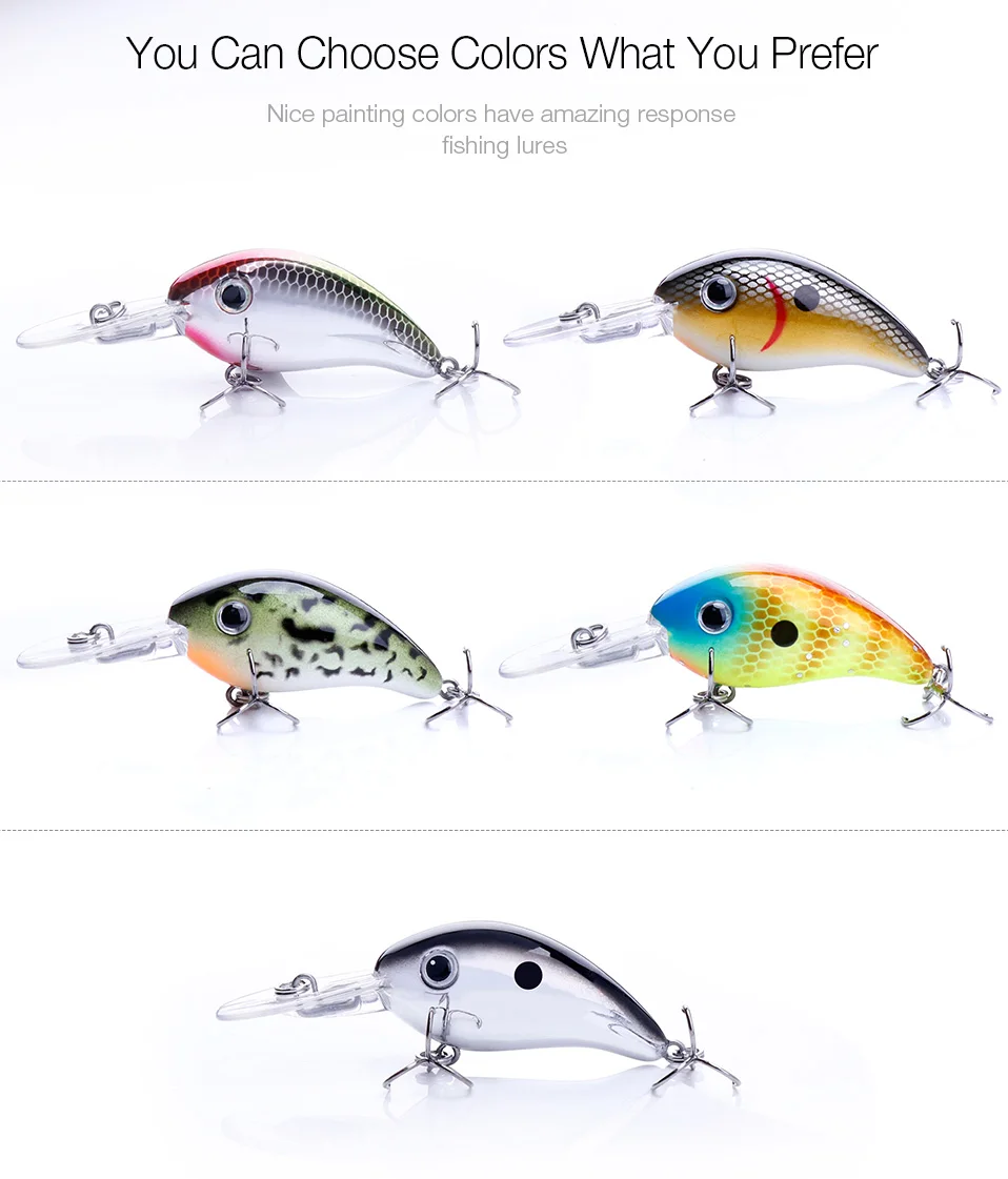 TREHOOK 5cm 10.4g New Rattling Crankbaits Fishing Wobblers Artificial Bait Hard Lure Floating Fishing Lures For Fishing Tackle 017