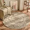 European Embroidered Nordic Round Tea Table Area Carpet For Living Room Yoga Rugs Study Room Computer Table Mattress Mat Tapis 1