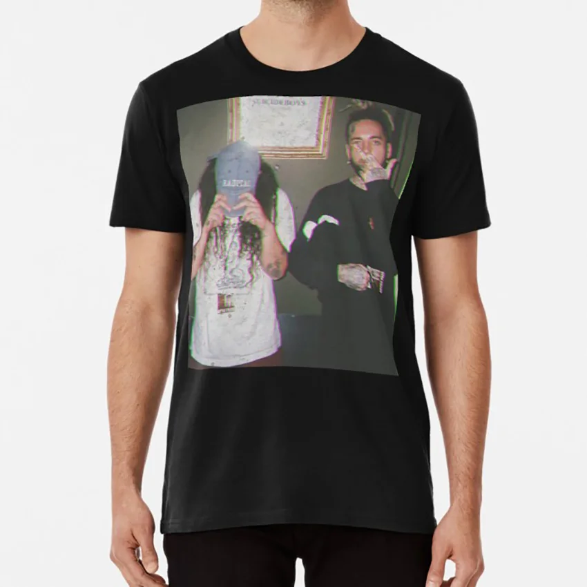 $ UicideBoy футболка ftp suicideboys sad boys crim ruby uicidecri t suicide trap ghostemane pouya | Мужская одежда