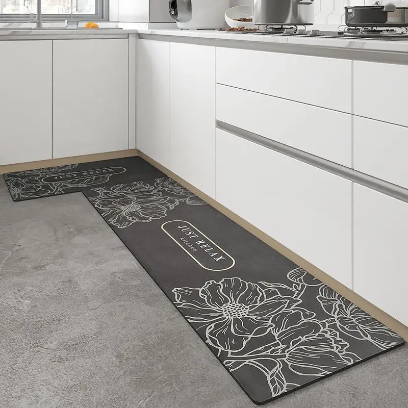 

Quality Kitchen Mat PVC Leather Floor Mats Large Floor Carpets Doormats Bedroom Tatami Waterproof Oilproof Kitchen Rugs