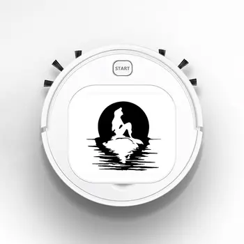 

Smart Vacuum Cleaners Robot 3 in 1 1800Pa USB Auto Sweeping Dry Wet Mop Strong Suction Sweeper Little Mermaid Moon