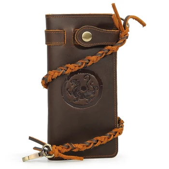 

Tiding New Leather Unisex Wallet with Coin Bag Zipper Small Money Purses Design Dollar Slim Purse Money Clip Wallet Brown 3377
