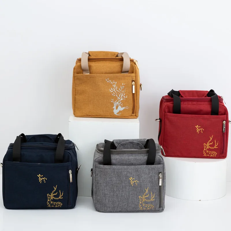 Car-Cooler-Bags Tote Lunch-Bags Large-Capacity Waterproof Portable Women Oxford Zipper