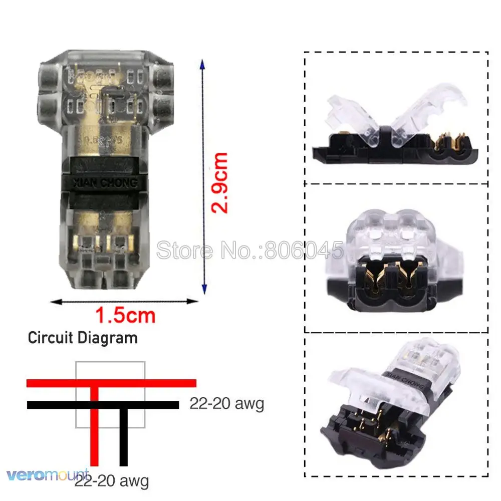 5 шт. I Shape T тип 1pin/2pin Быстрый Сращивание проволочный замок на скотче разъем для