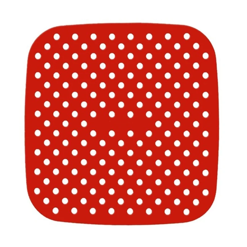 Y98B Air Fryer Liners Round Square 8.5in/9in Reusable Silicone Non-Stick Airfryer Mats Airfryer Pads Heat Resistant 430 F&deg;