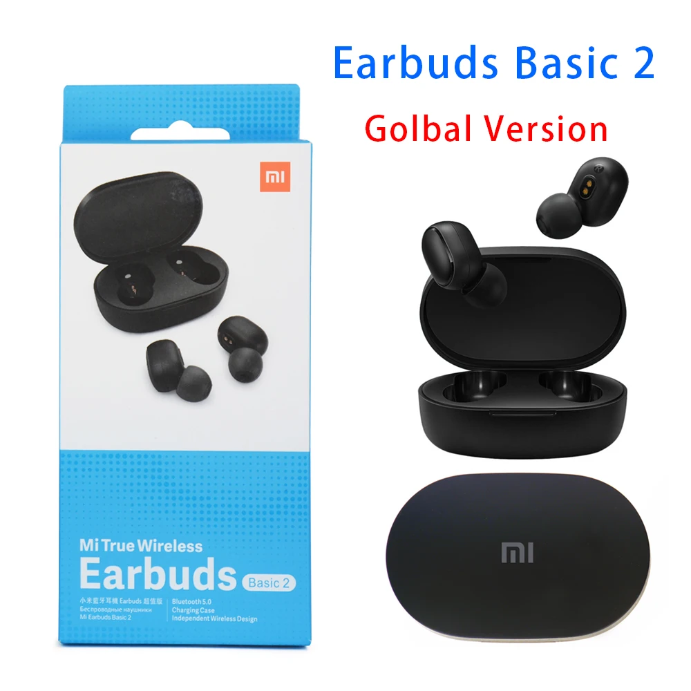 Xiaomi Redmi Airdots 2 Earbuds True Wireless Earphone  Noise Reductio Headset With Mic Tws Original Xiaomi Airdots S 1/3/6 pcs