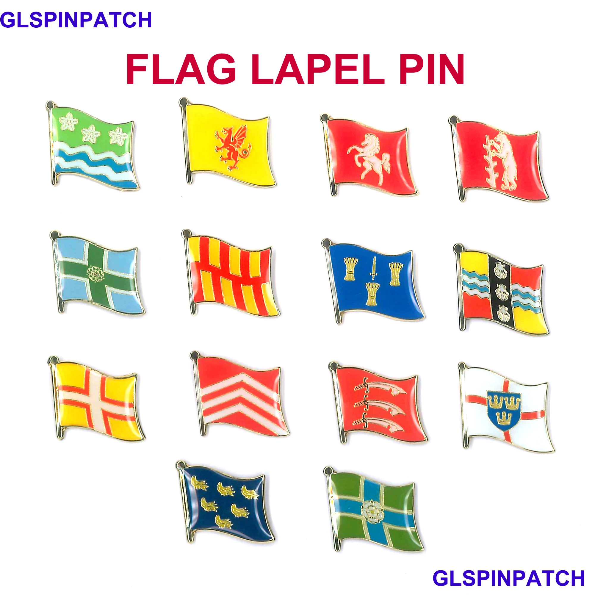 United Kingdom County Flag Badge Flag Brooch National Lapel Pin International Travel Pins