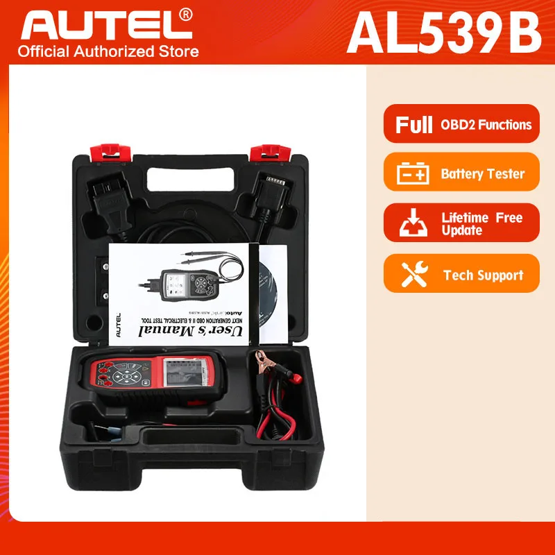 Autel AutoLink AL539B OBDII сканер Автомобильный Электрический диагностический инструмент