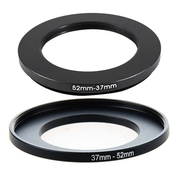 

52mm-37mm 52mm to 37mm Black Step Down Ring Adapter for Camera & Camera Lens Filter Step Up Ring 37mm to 52mm Adapter Black