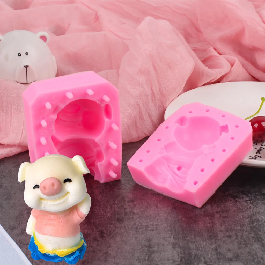 Силиконовая форма для торта DIY Форма слюна свинья шоколадное печенье глина украшение для помадной глазури инструменты форма для торта 3d-силикон L0729