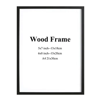 

Wooden Frame A4 A3 Black White Nature Solid Simple Picture Photo Frame with Mats for Wall Mounting Hardware Included