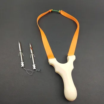 

Flat rubber band Slingshot For Hunting 4 Aiming New Catapult Flat Rubber Band High Quality Resin Outdoor Fishing slingshot Set