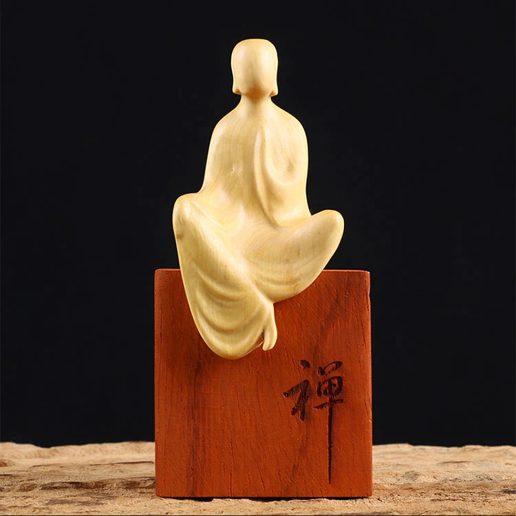 Резьба из самшита Zen резьба по дереву скульптура чайная церемония ладана