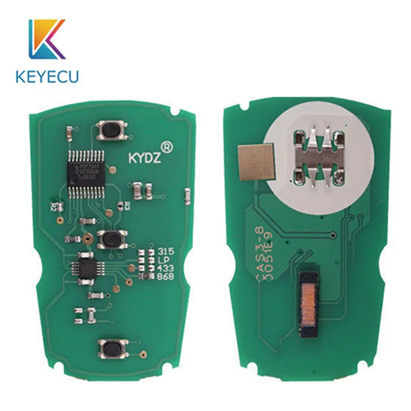 KEYECU 10PCS Remote Key Fob 3 Button 315LP /315/433/868MHz PCF7945 Chip KYDZ Board CAS3 CAS3+ for BMW 1 3 5 6 7 Series X5 X6 Z4