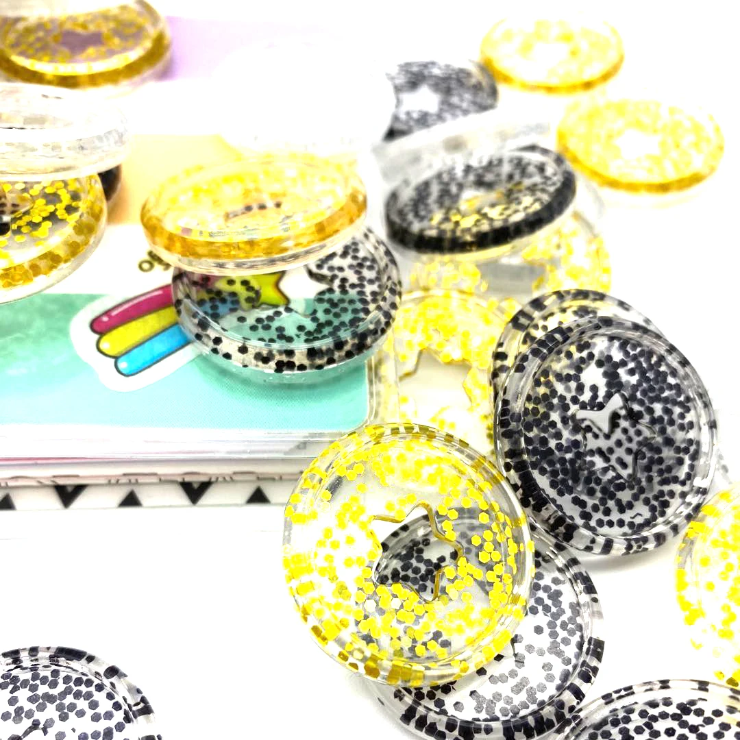 A5 Binder Plastic Accessories Buckle Flash Point Binding Discs 12pcs 27mm Notebook Mushroom Hole Button Disc Binding A4 Binder