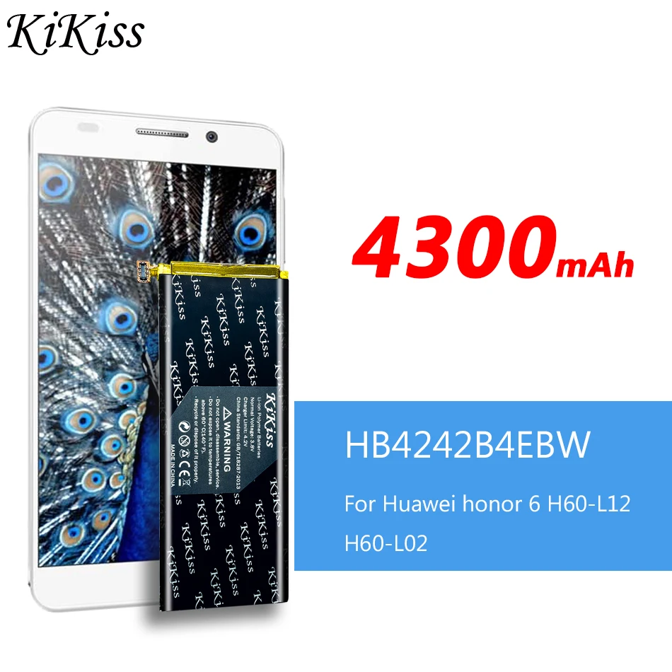 Мощный аккумулятор 4300 мАч для Huawei Honor 6/ 4X/ 7i/ Shot X ShotX H60 L01 L02 L11 HB4242B4EBW бесплатный