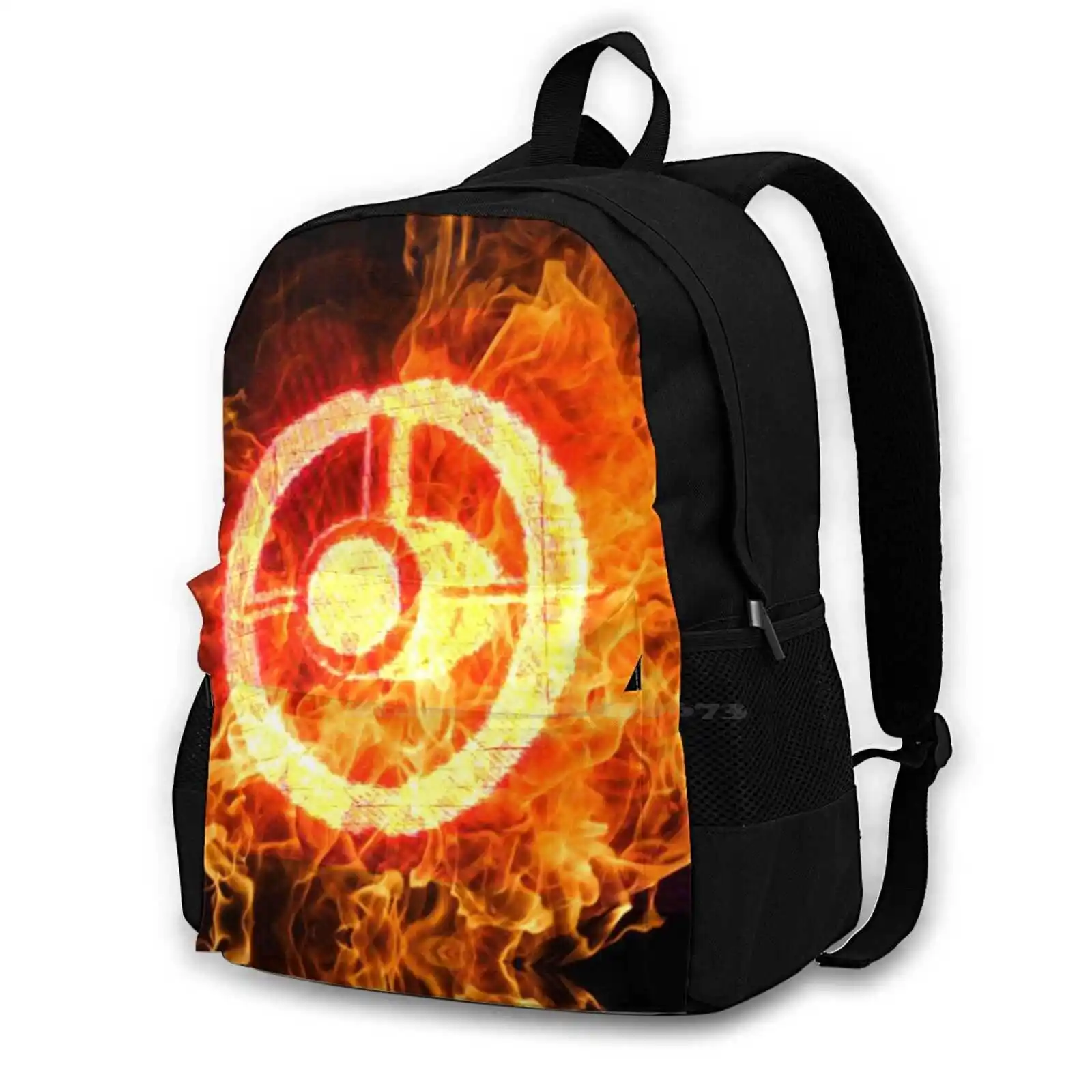 360 Burning Bag Zaino Per Uomo Donna Ragazze Adolescente Nero 360 Fire Burning Micro