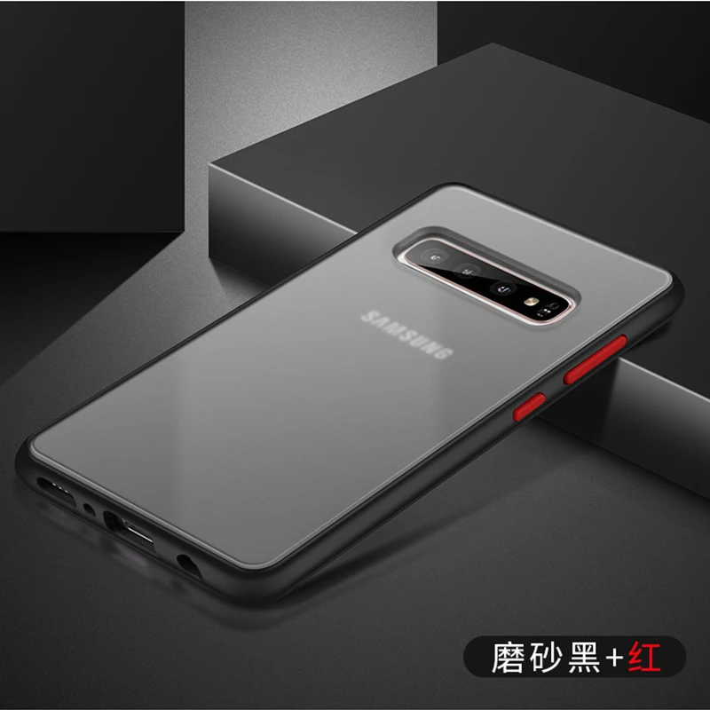 

luxury shockproof frosted transparent phone back etui.coque.cover.case for samsung galaxy s10 plus + lite s10e s 10 e silicone